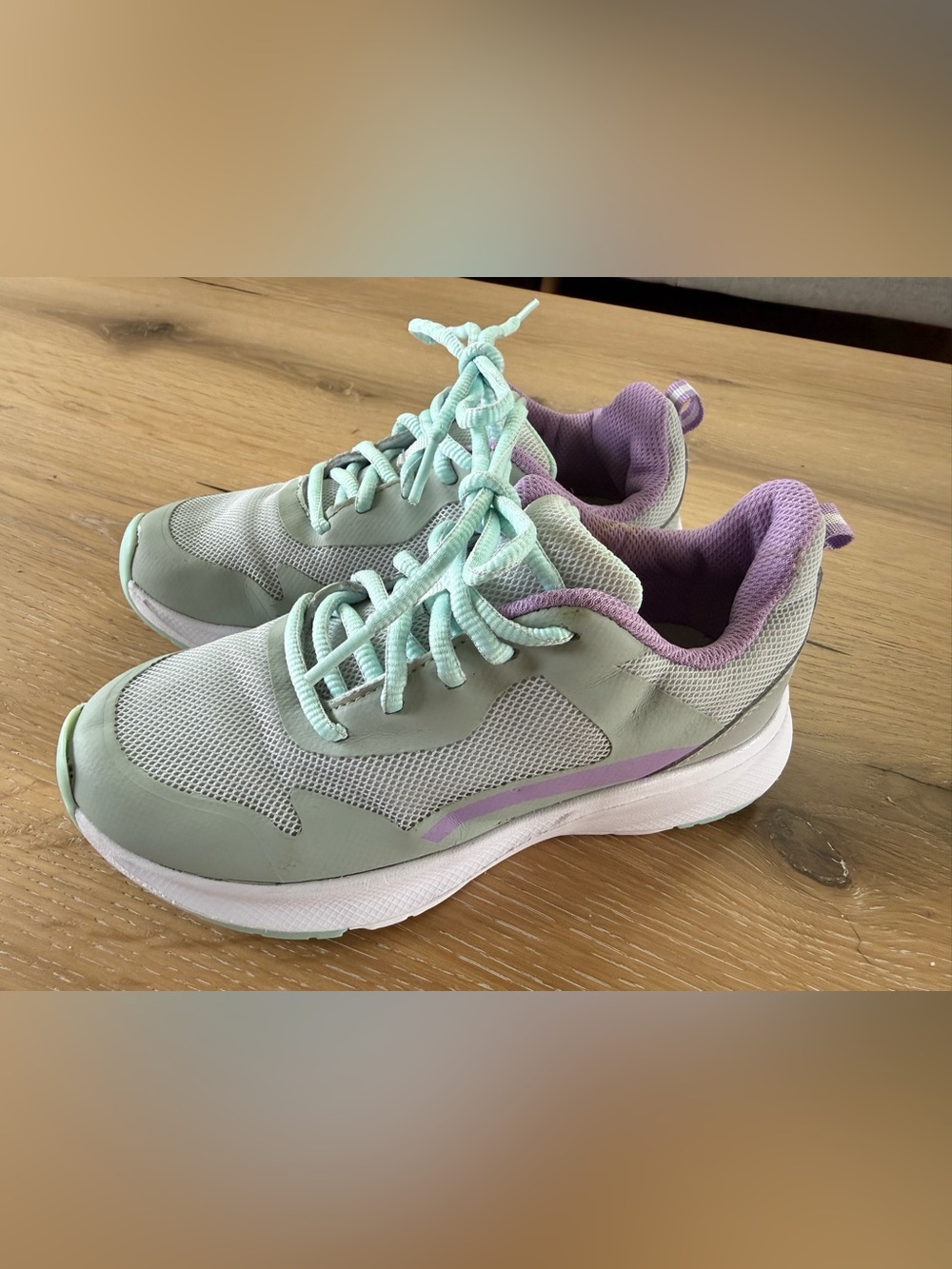 Girls  Mint & Lavender Athletic Sneakers - Comfort Running Shoes